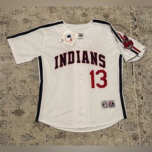 Majestic Authentic Cleveland Indians Omar Vizquel Throwback Jersey Men’s Sz: M